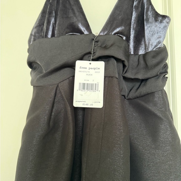 NWT Free People Velvety Romper Jumper Black Size 2 - Picture 5 of 5